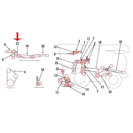 Aftermarket 833871M1 Combine Front Straw Chopper Drive Belt Fits Massey Ferguson 750 760 COB40-0610